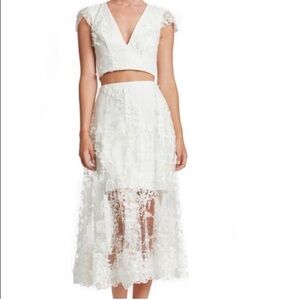 Dress the Population Juliana Two-Piece Dress white XS